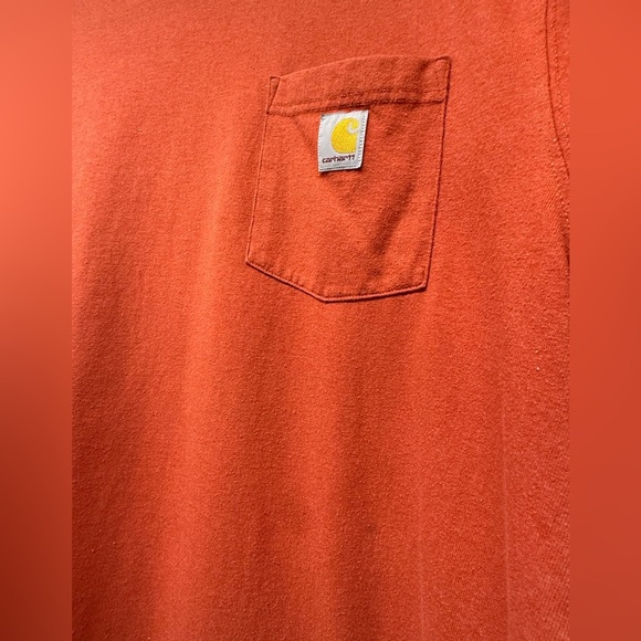Carhartt Men's Brick Red Short Sleeve Tee Size- L - Picture 5 of 6
